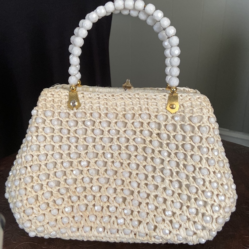 Retro Kandy Vintage, 1960 Italian Raffia Hand Bag View 2